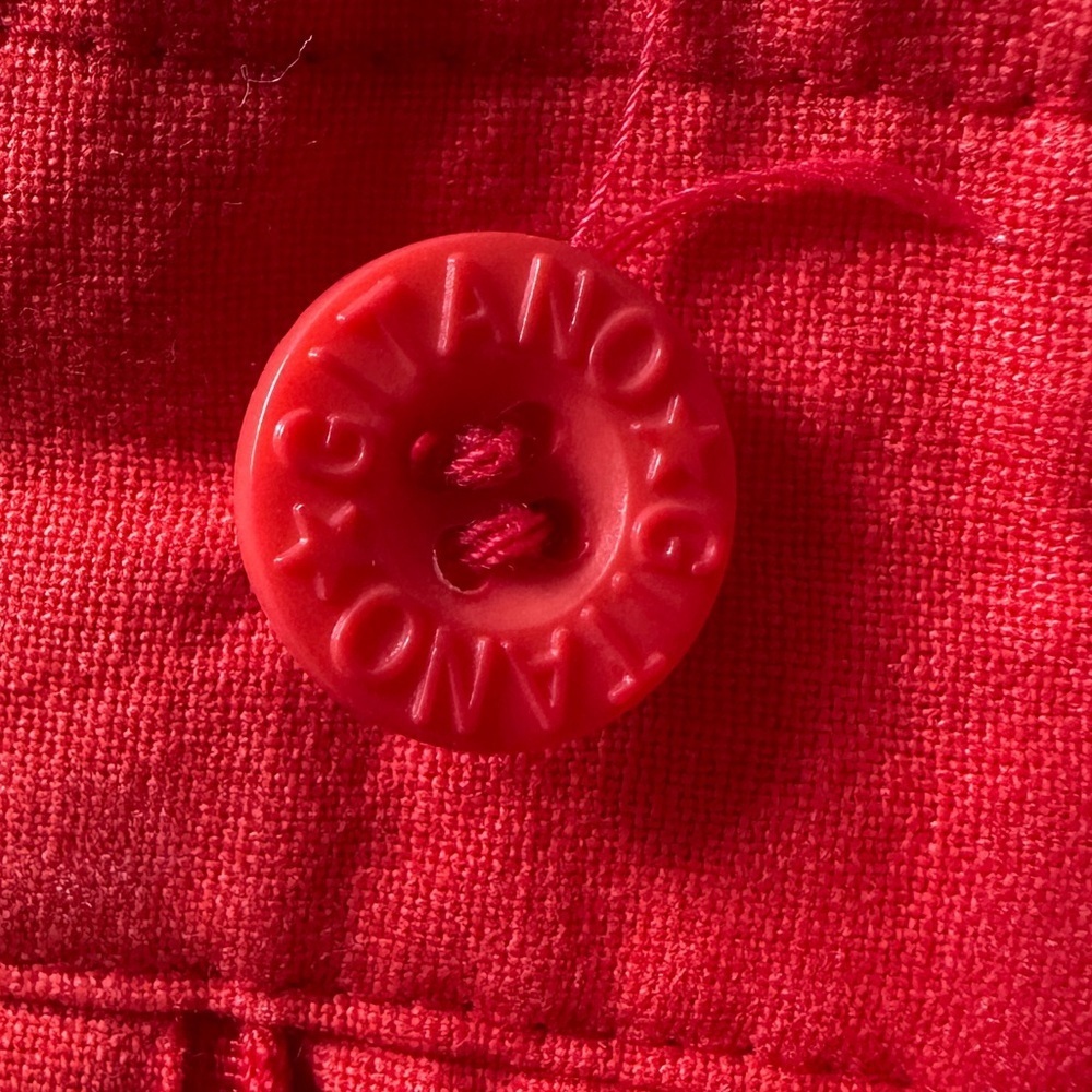 Vintage 1980s Gitano High-Waisted Red Tapered Pants - Size 5/6 Retro Office - Picture 5 of 9